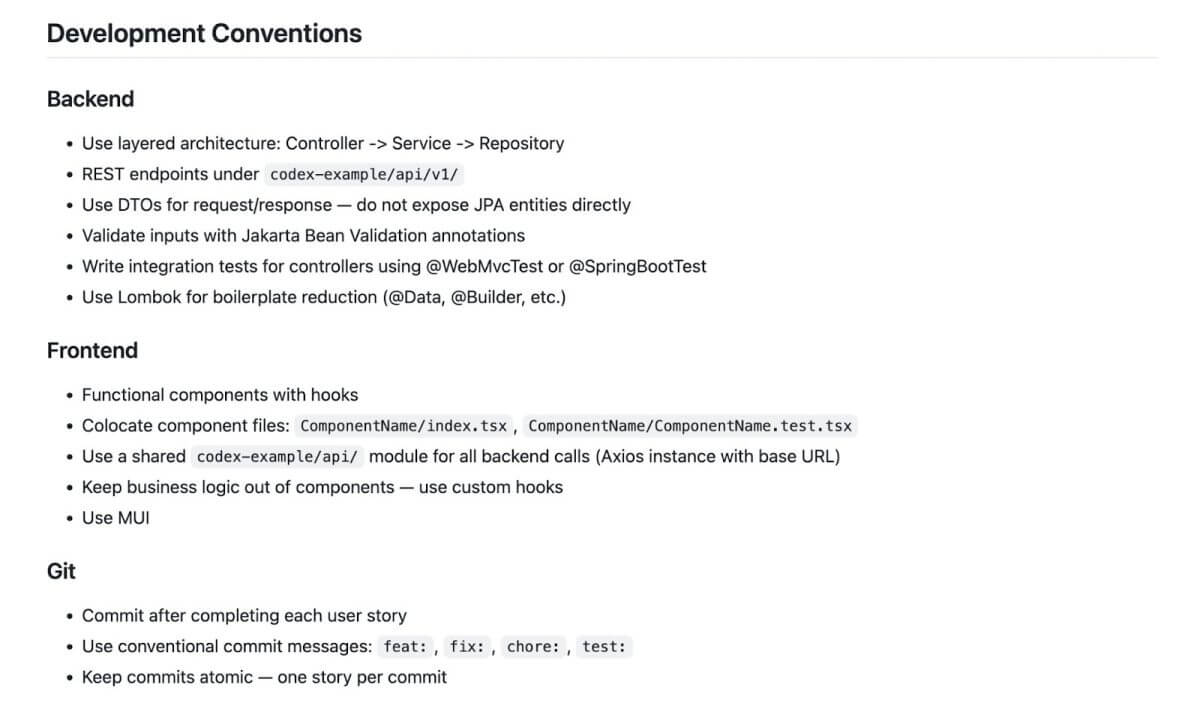 Development Conventions