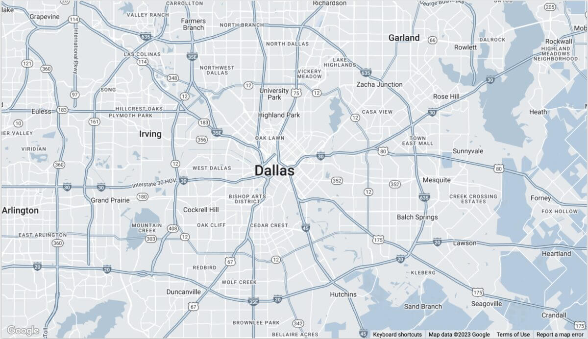 Software Consulting & Custom Software Development Dallas Map