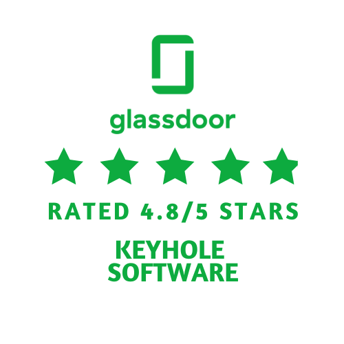 Glassdoor rating of 4.8 out of 5 stars for Keyhole Software