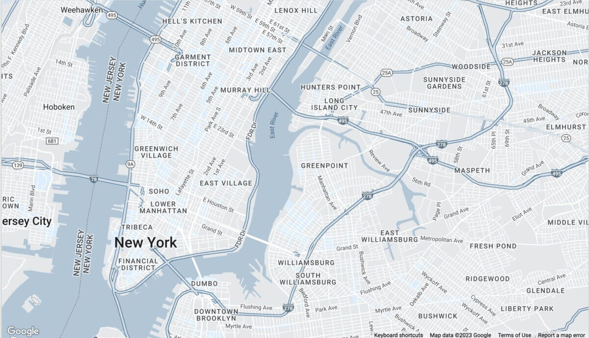 Software Consulting & Custom Software Development New York Map
