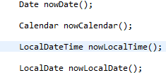 Current Date Time functions