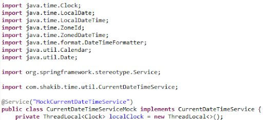 Current Data and Time testing in Java