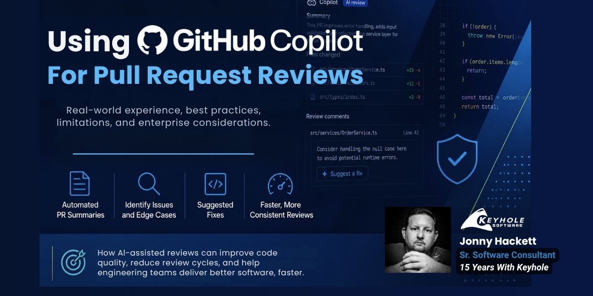 Featured image for “Using GitHub Copilot for Pull Request Reviews: Benefits, Best Practices, and Real-World Experience”