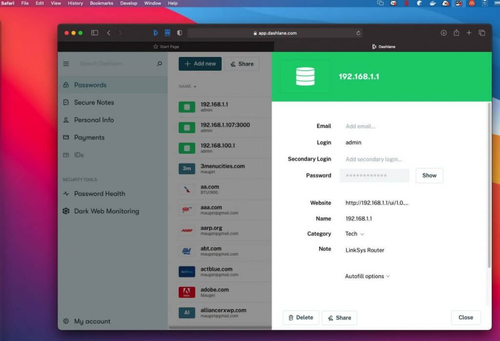 DashLane installer