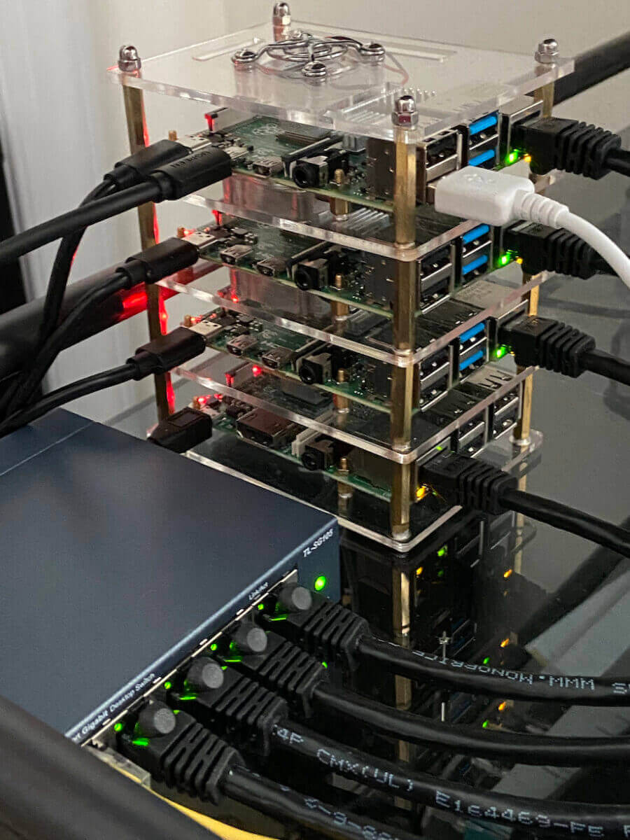 This blog described constructing a working four-node Kubernetes cluster running on real hardware that cost under $450