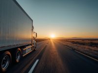 net-react-modernization-commercial-vehicle-case-study Commercial trucks on a highway, representing the .NET and React modernization case study for a vehicle enforcement platform